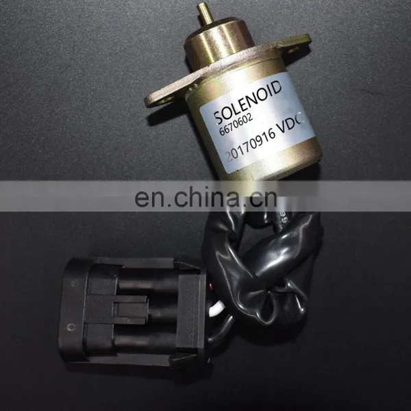 New 6670602 Fuel Shut Off Solenoid For Bobcat 463-553-S70-S100 photo-2