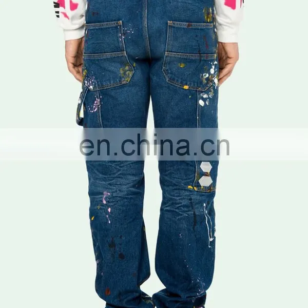 DiZNEW PAINTED POCKETS VINTAGE PAINT CARPENTER JEAN PANTS FOR BOYS photo-4