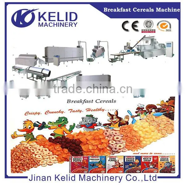 Popular Breakfast Cereal Extruded Corn Flakes Machinery photo-4