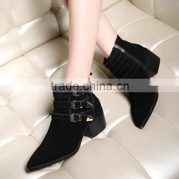 C89268A Wholesale Fashion Winter Boots Women Thick Heel Boots Women Shoes Platform Shoes photo-2