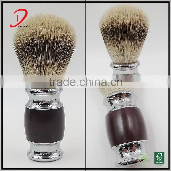 High Quality Silvertip Badger Hair Shaving Brush Shaving Stand and Razor Metal Shaving Brush Set photo-4