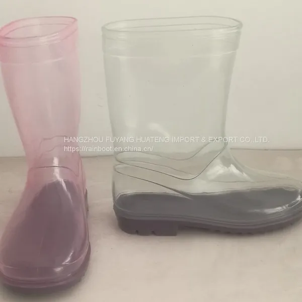 2027 New Fashion Colourful Transparent Kid Boots,Transparent Child Boots,Transparent Children PVC Boots,Popular Style Kid Boot photo-2