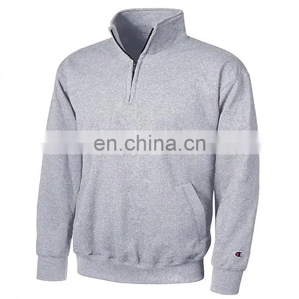 OEM High Quality Custom Half Zip Pullover Plain Hoodies Quarter Half Zip Hoodie Men Half Zip Hoodie Up photo-2
