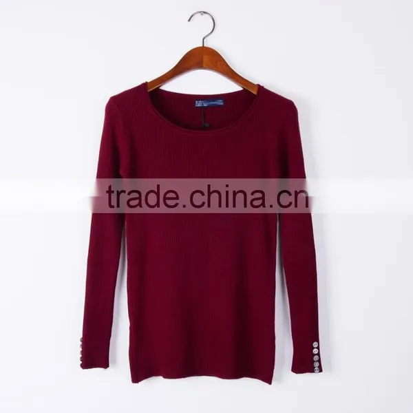 Fashion Designhand Knit Sweater Round Collar Sweater for Girls photo-2