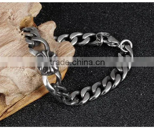 Fashionable Stainless Sterling Steel Man Bracelets Plain Titanium Steel Designer Heavy Bangles photo-6