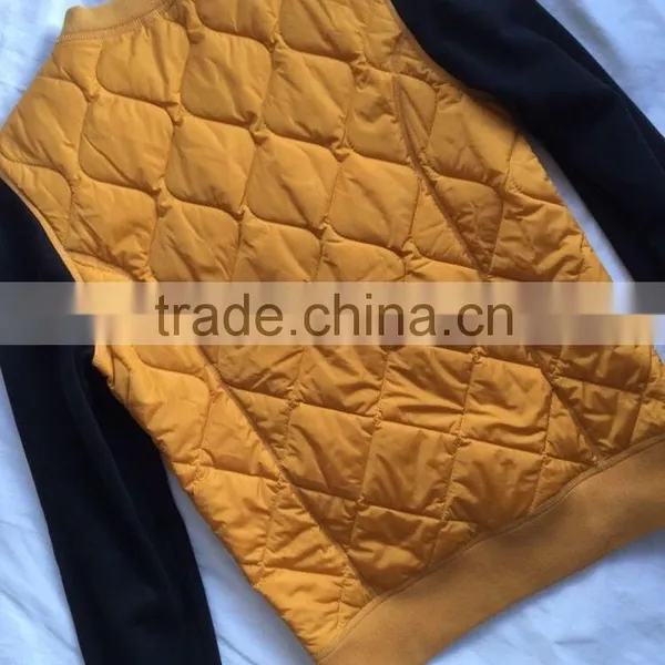 Yellow Color Quilted Sweatshirts/contrast Color Sweatshirt/contrast Color Quilted Sweatshirts photo-2