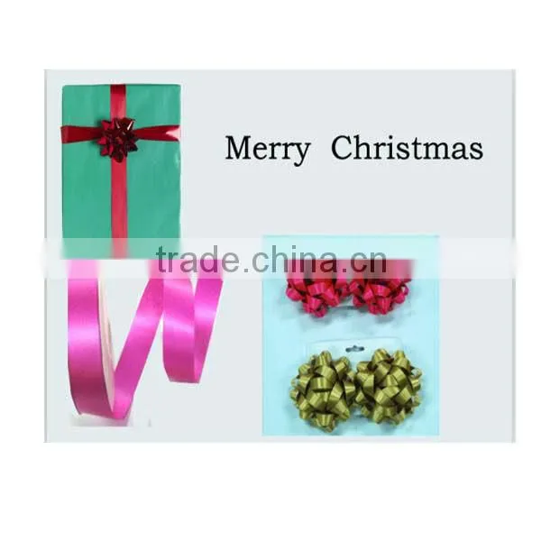 Star Ribbon Bow for Xmas Decoration and Gift Ornament photo-3