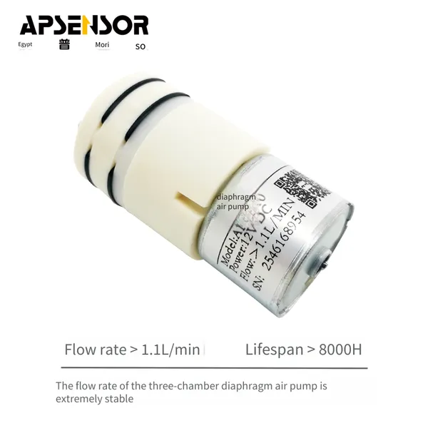 Epsonso ap Sensor Ap12110 Three-chamber Diaphragm Air Pump, Dual-purpose for Pumping and Suction, Speed-adjustable Within 1 Second