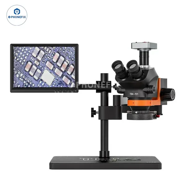 TBK 701 48MP Industrial Microscope Set for Motherboard BGA SMD Soldering photo-3