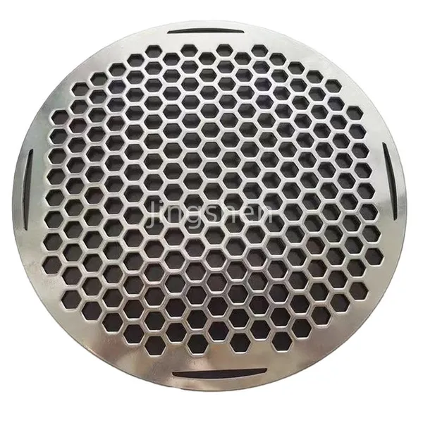 Custom Powder-coated Hexagonal Perforated Metal Speaker Grille, Outdoor Speaker, Honeycomb Metal Speaker Grille photo-4