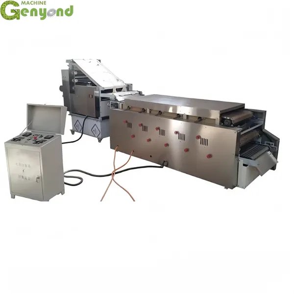 Factory Genyond Tacos Chapati Arabic Pita Bread Turkish Flour Tortilla Forming Pressing Baking Making Machine Production Line photo-3