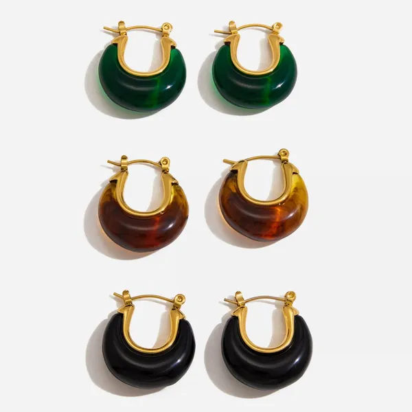 Non-Tarnish 18K Gold Plated Stainless Steel Earrings - High Quality Fashion Jewelry photo-3