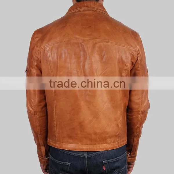 Classic Latest Fashion Genuine Men Leather Jacket Ackermans Brands photo-5
