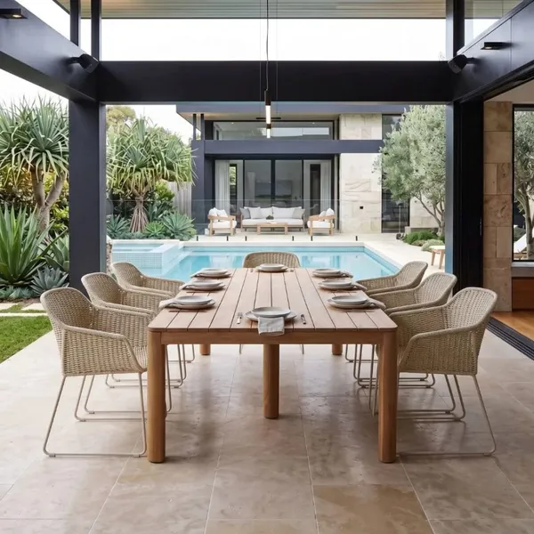 Elsa Outdoor Dining Table - Solid Teak photo-2
