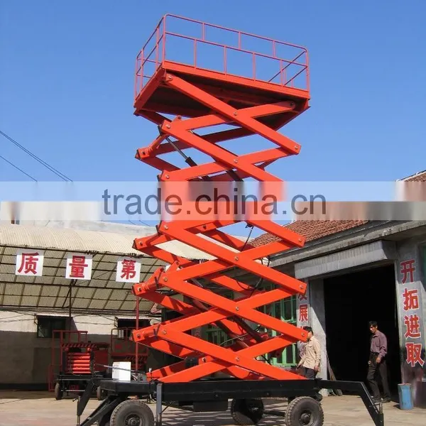 14m 300kg Mobile Scissor Hydraulic Platform Lift photo-3
