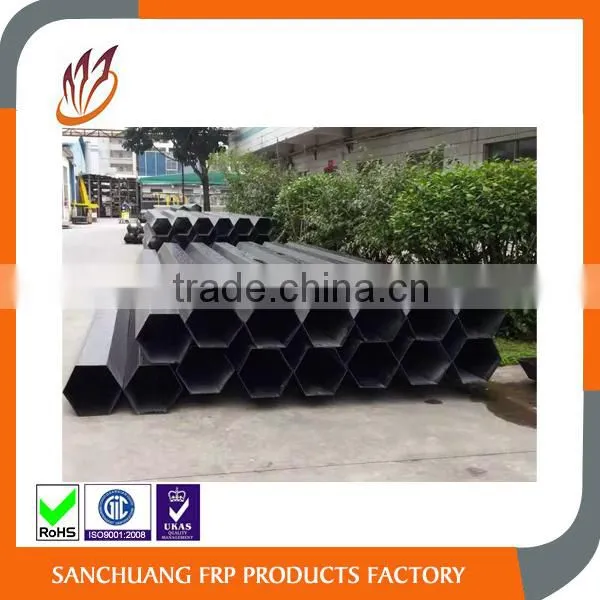 Big Size Pultrusion FRP Hexagon Pipe Sweep-up Pipe Industry Suction Pipe photo-4