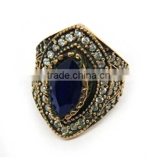 Best Deal Today Finger Ring !! Blue Onyx_White CZ 925 Sterling Silver Jewelry, Silver Jewelry India, Silver Jewelry Wholesaler photo-3