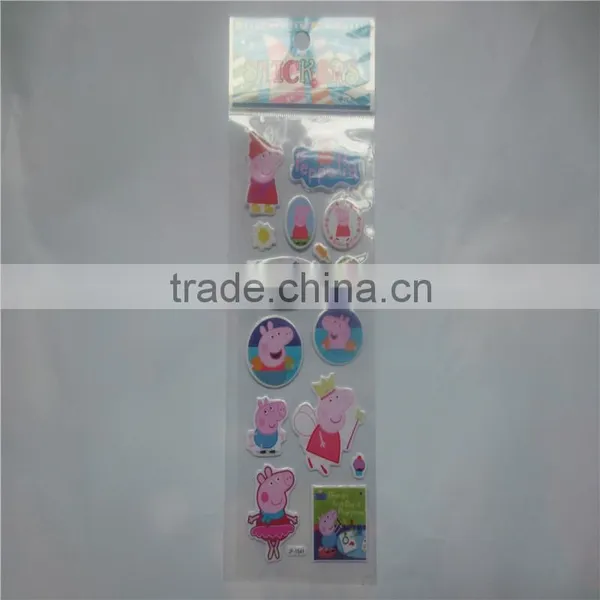 Pink Pig Sticker Manufacturer Three-dimensional Stereo 3 d Cartoon Bubble Stickers Fancy Reward Sticker Bubbles photo-2