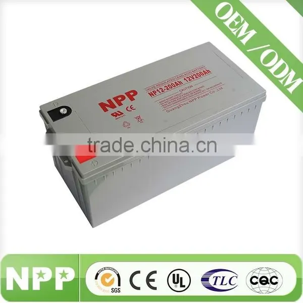 NPP Made in China 12v200ah Solar Battery photo-3
