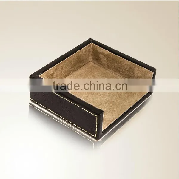 2015 New Arrival Fashion Business Office Faux Leather Notepad Box photo-3