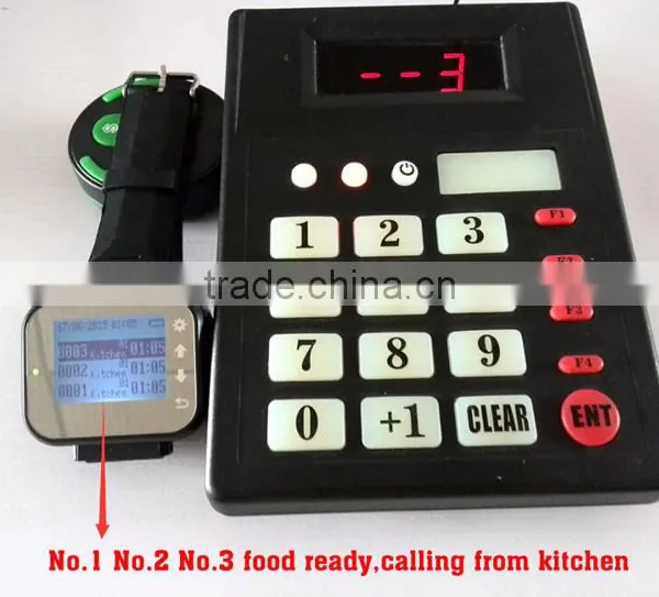 Service Call Bell Pager System 433mhz Wrist Watch Receiver Table Buzzer Button With 2-key photo-5