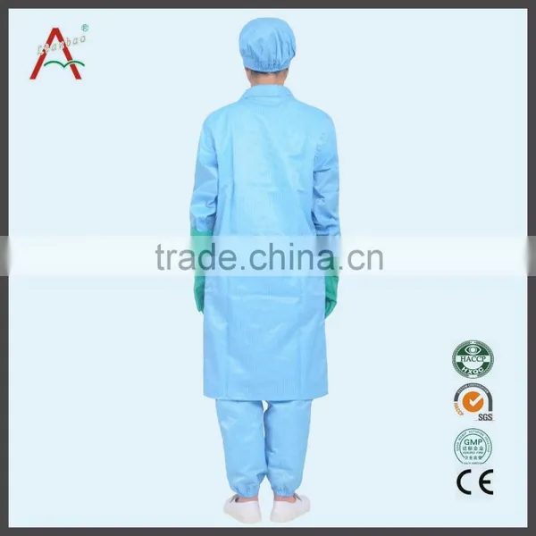 Women`s and Men`s Professional Blue ESD Lab Coats photo-4