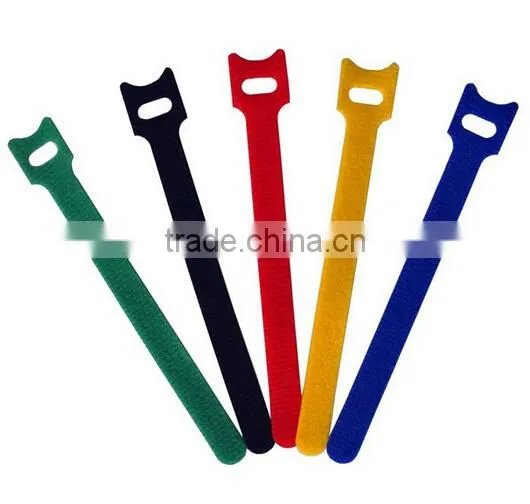 Logo Printed Colorful Adjustable Hook & Loop Wire Cable Tie photo-4