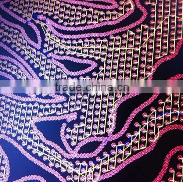 2015 New Sequence Embroidery Fabric Sequin Lace Fabric China Supplier