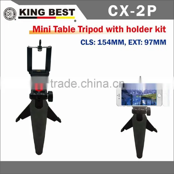 KING BEST CX-2P Hot Shoe Tripod Portable With Phone Holder Table Mini Tripod Kit