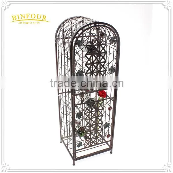 Christmas Wine Rack Wall Metal Wire Wine Display Rack Storage Buckets, Coolers & Holders photo-3