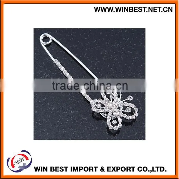 China Wholesale Costume Jewellery Trendy Brooches, Rhinestone Pin for Wedding photo-5