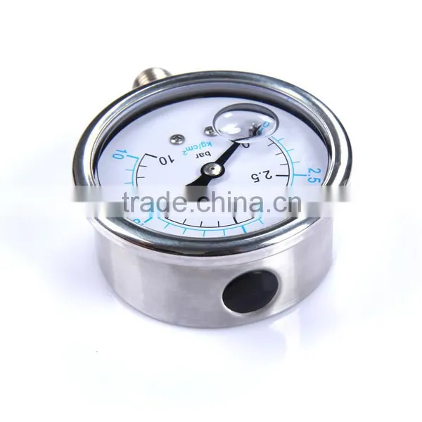 Glycerin Silicon Liquid Oil Filled Bourdon Tube Pressure Gauge photo-3