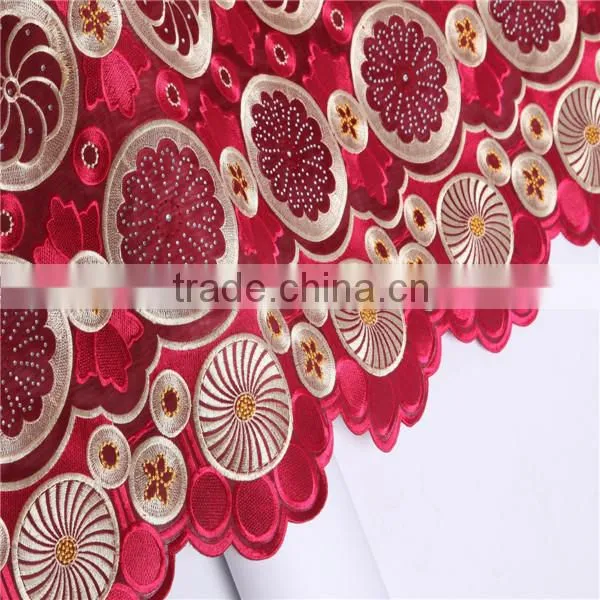 High Quality Organza Lace With Sequins 2016 Wholesale Lace Fabric in Dubai photo-4