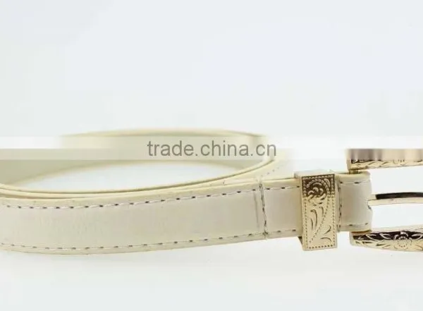 2015 Fashion Dress PU Leather Belt With Shiny Gold Buckles in YiWu Factory photo-3