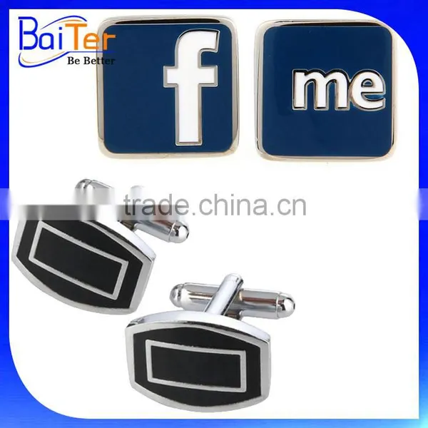 Wholesale Super Hero Color Round Cufflinks/Mens Black Enamel Cufflinks/China Custom Stainless Steel Enamel Cufflinks photo-2