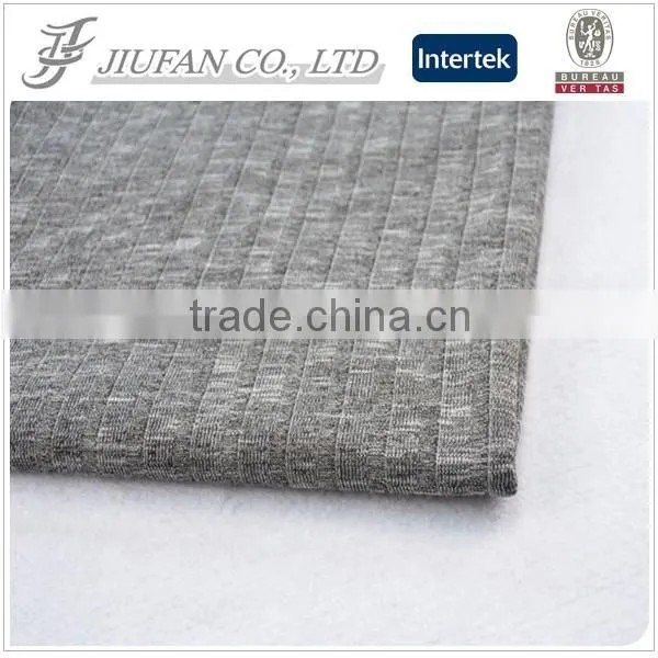 Jiufan Textile Knitted 100% Poly Fabric Good Quality Designed Rib Hacci Fabric photo-2