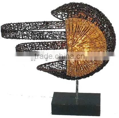 2015 Decorative coffee wicker table lamps/table lights