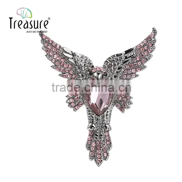 Brand Treasure Eagle Brooch Yiwu New Design Fashion Wedding Diamond Eagle Brooch photo-6