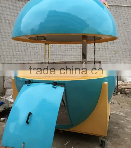 Easy Move Portable Ice Cream Cart for Sale, Fiberglass Hand Made Vending Truck photo-3