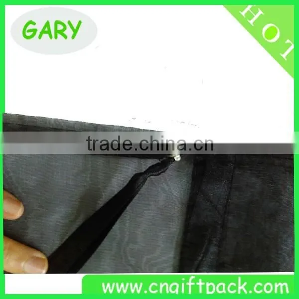 Black Big Custom Organza Bags Screen Printing 29*41cm photo-3
