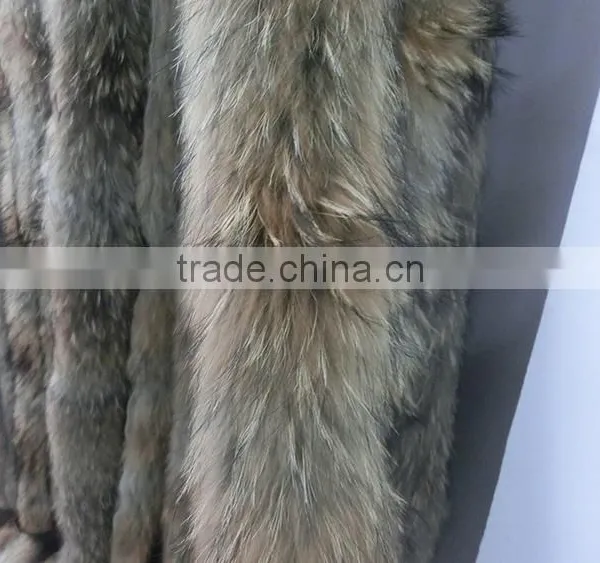 Raccoon Dog Fur For Hood / Raccoon Fur Trimming Strips photo-6