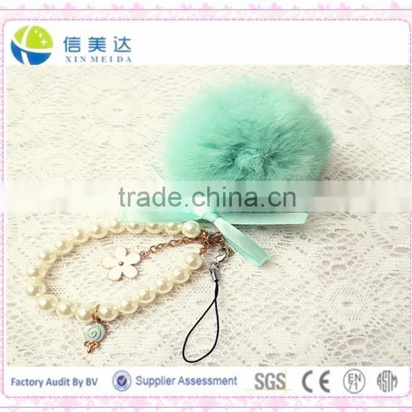 Fashion Plush Mobile Phone and Bag Pendant/String of Pearls Keychain Plush Toy photo-5