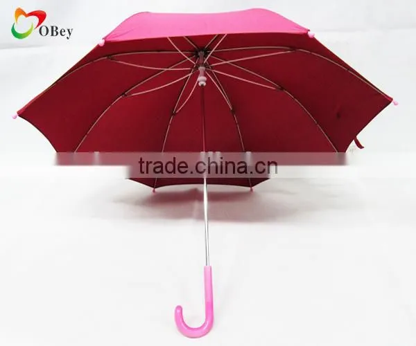8K Pongee Rain Umbrella With Pink Handle photo-5