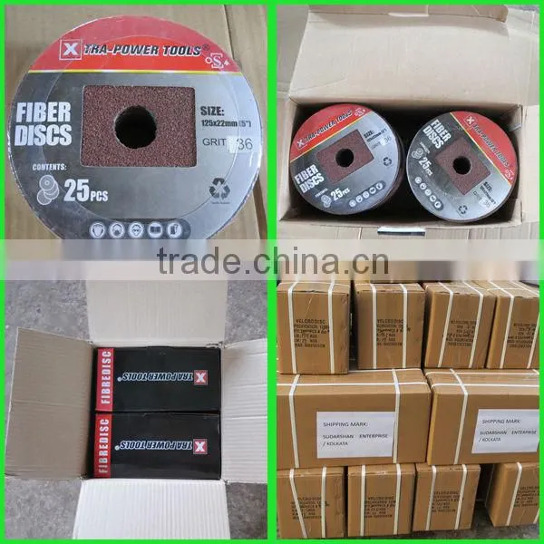 4"4.5"5" 6" 7" Aluminium Oxide Fiber Sanding Disc for Ship Boat & Metal photo-5