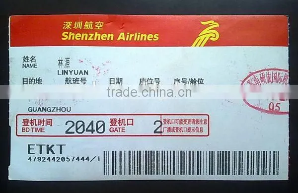 Airline Thermal Paper Boarding Passes Tickets Printed photo-3