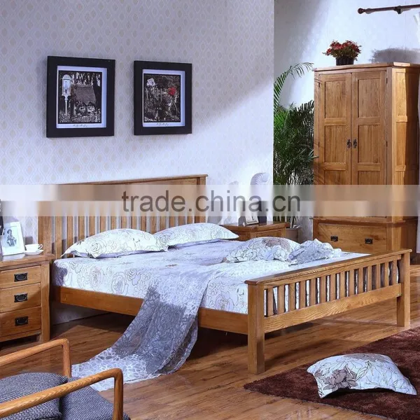 China Qingdao Modern Design Contemporary Wooden Oak Bed/Double Bed photo-3