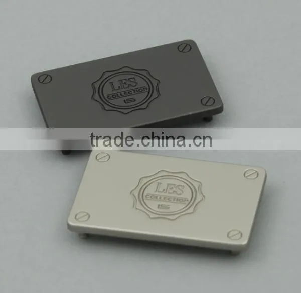 High Quality Engraved Metal Plates Brand Logos for Handbag photo-3
