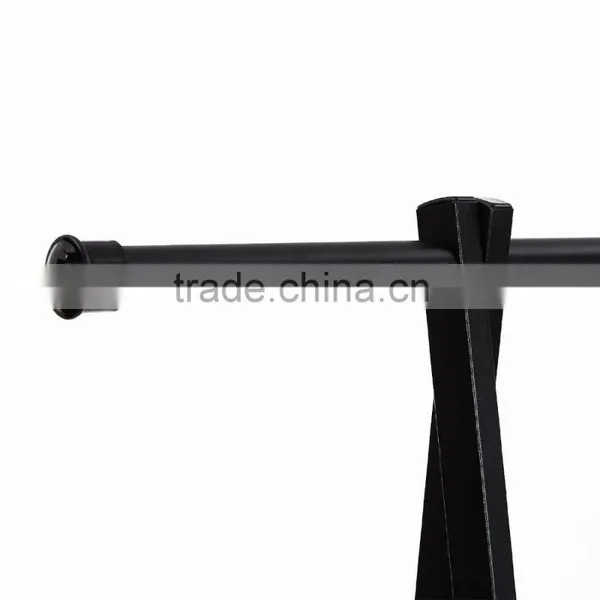 Black Metal Coat Hat Rack 2-tier Garment Drying Rack Clothes Shoe Organizer photo-6