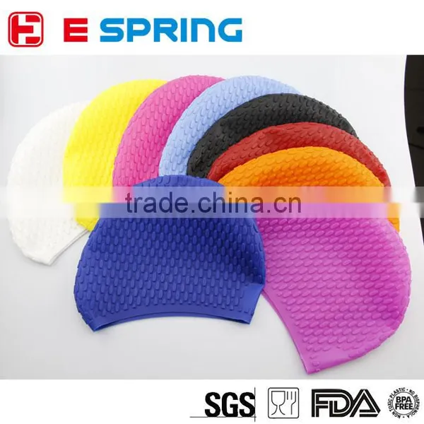 Fit for Long and Short Hair For Men and Women Silicone Swim Cap