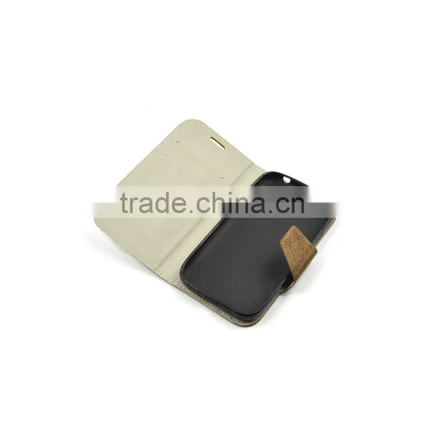 2016 Hot Sales PU Leather Case for Iphone6 by Wooden Lines Grain and Suitable for Business Man With Card Slots and Big Magnet photo-4